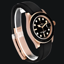 "Golden Rolex Men's Watch – Stylish Design with Adjustable Rubber Strap & Steel Bezel" - zyrenstore