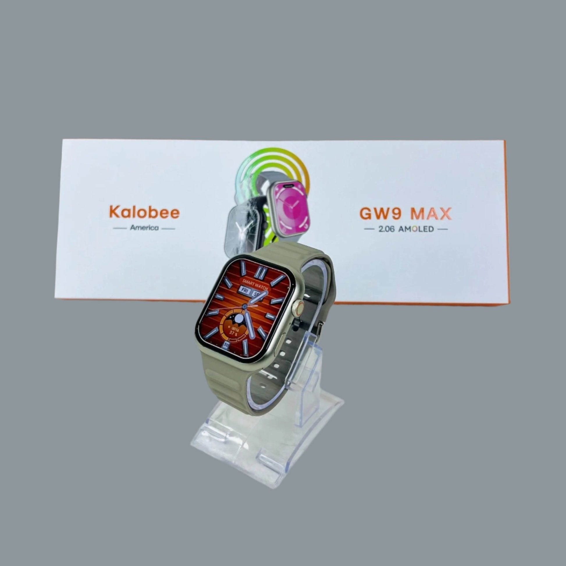 "GW9 Max Kalobee Smartwatch: 2.06'' AMOLED Display, 47mm, Bluetooth Calling & Wireless Charging" - zyrenstore