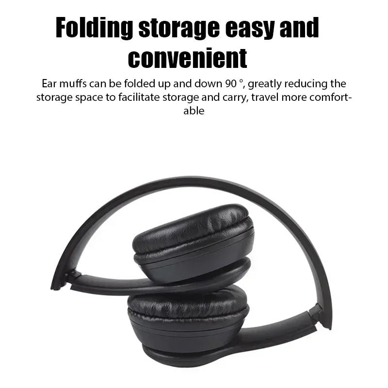 P47 Bluetooth 5.0 Wireless Headphones - Foldable HIFI Stereo Gaming Headset with Mic - zyrenstore