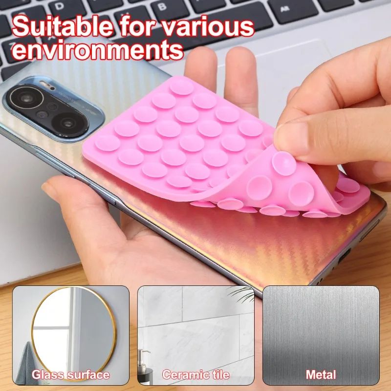 "Silicone Suction Square: Anti - Slip Mobile Holder & Case Combo" - zyrenstore